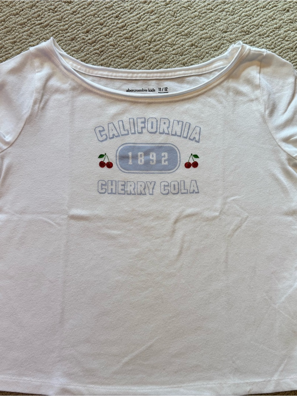 abercrombie kids White California Cherry Cola Graphic Tee